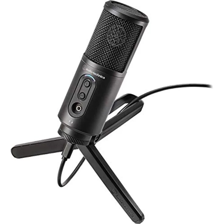 Audio-Technica ATR2500x-USB Nieren-Kondensatormikrofon (ATR Serie), schwarz