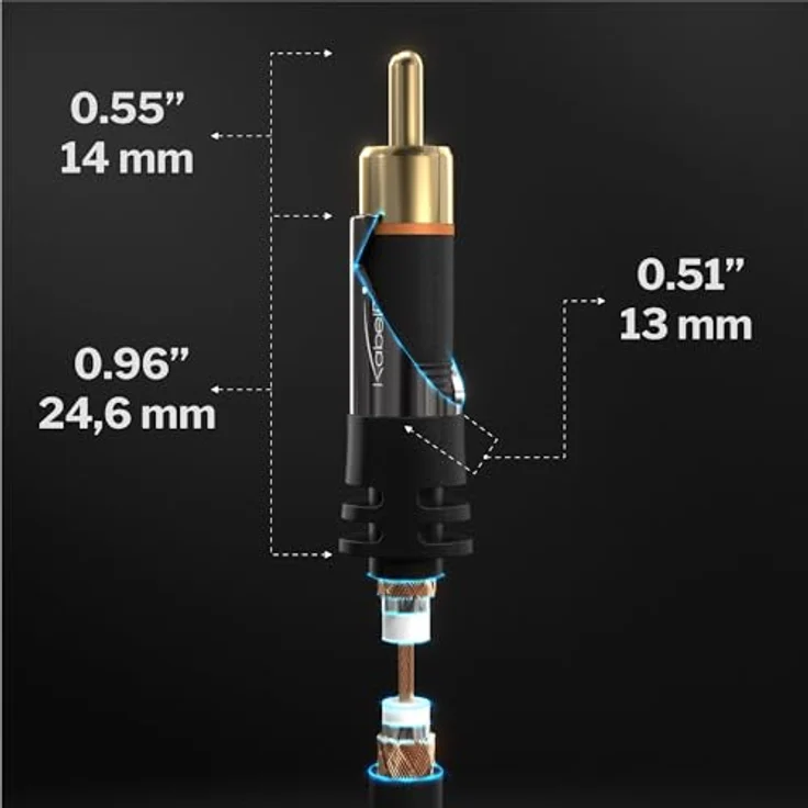 KabelDirekt - Cinch Audio Kabel - 7,5m - (Koaxialkabel geeignet für Verstärker, Stereoanlangen, HiFi Anlagen & andere Geräte mit Cinch Anschluss, 2 Cinch zu 2 Cinch) – Bild 8