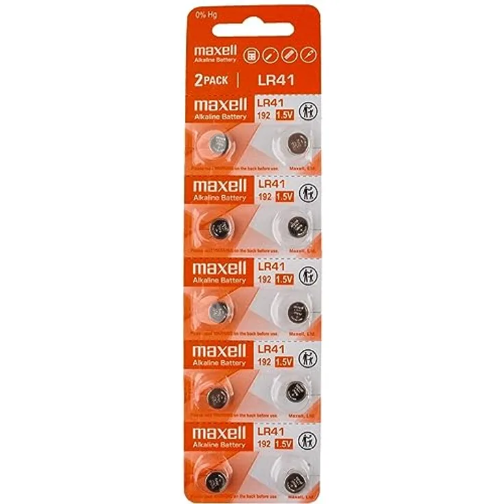Maxell Knopfzelle LR41 / AG3 entspricht LR41/392 10er Blister