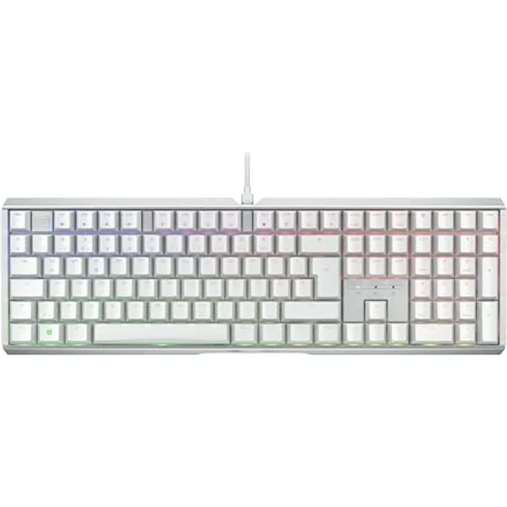 CHERRY XTRFY TAS MX 3.1 RGB Corded (DE) MX2A Brown w (DE, Kabelgebunden) Tastatur, Weiss - Preisvergleich