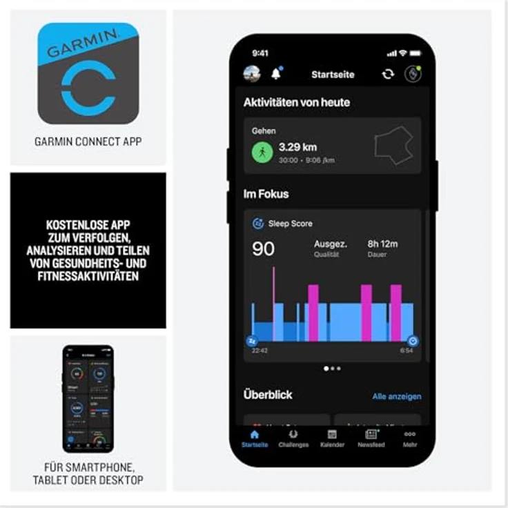 Garmin Venu 4, 45mm Fitness-Smartwatch mit 1,4" AMOLED Touchdisplay, 12 Tage Akkulaufzeit, EKG, 80+ Sport-Apps, Health Status, Telefonie, Taschenlampe, Rollstuhlfunktionen – Bild 5
