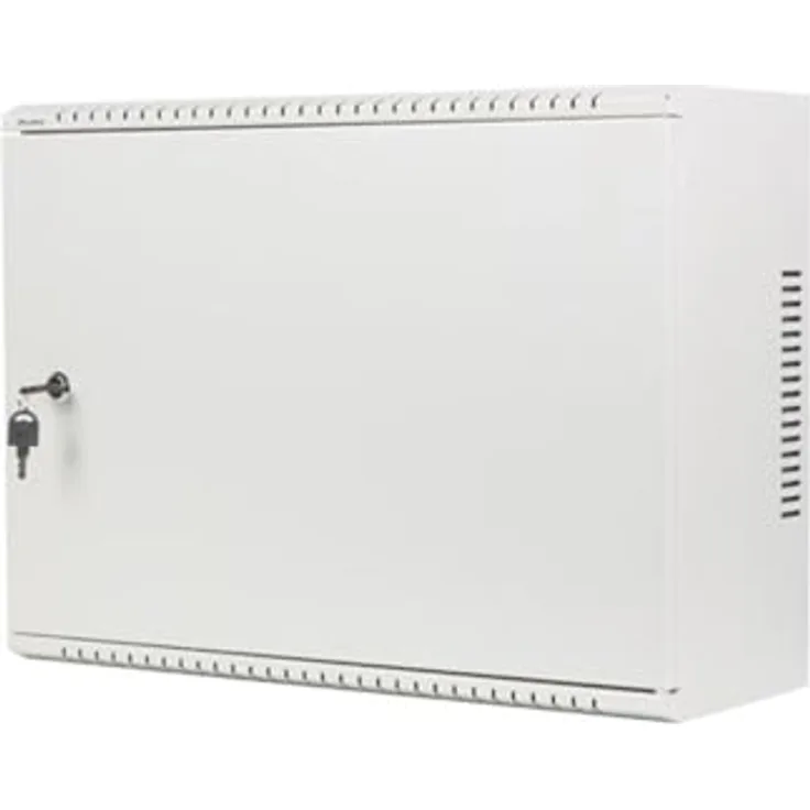 Lanberg Rackschrank 19" Wandmontage 4U+3U, Low-Profile grau, montiert