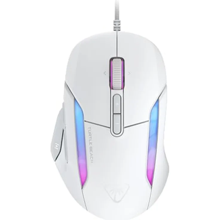 Turtle Beach Kone II RGB-Gaming-Maus, 26K DPI Sensor, optische Switches, 23 programmierbare Funktionen, Weiß