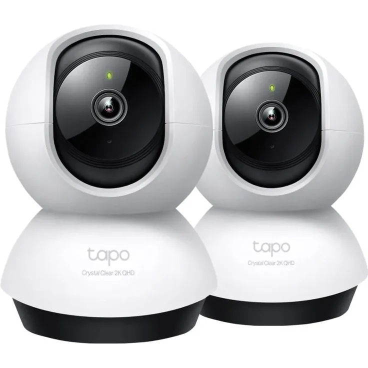 TP-Link Tapo C220, Pan & Tilt Duo Pack, 2K Netzwerkkamera mit KI-Erkennung, Weiss