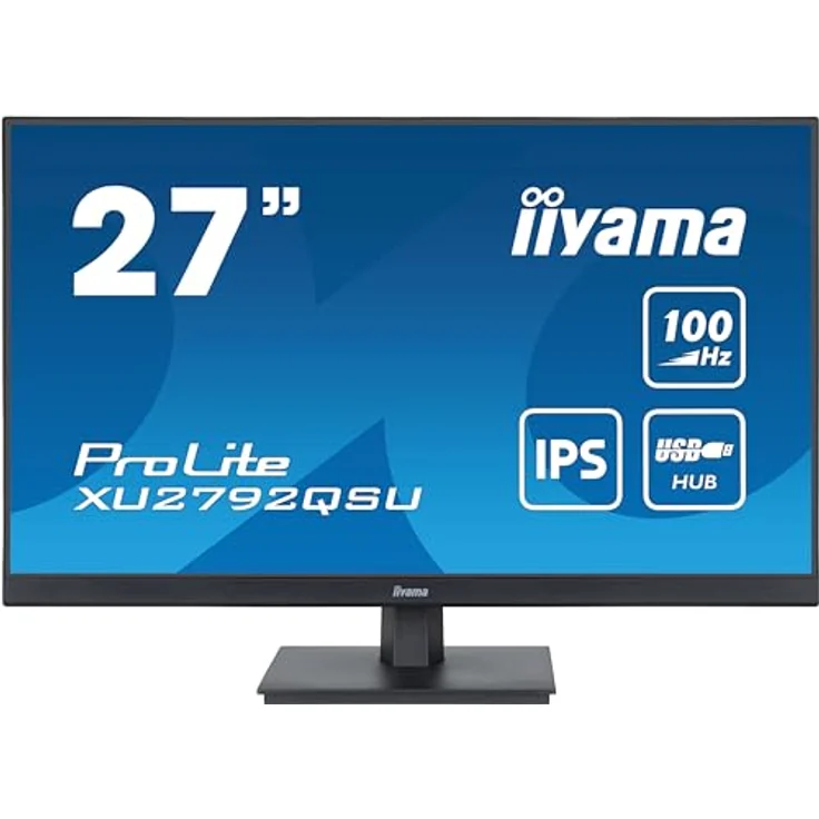 iiyama Prolite XU2792QSU-B6 68,5cm 27" IPS LED-Monitor WQHD 100Hz HDMI DP USB3.2 FreeSync schwarz – Bild 1