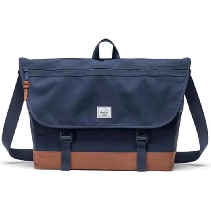 Herschel Cove Messenger, 38 cm Laptopfach, Polyester, navy-saddle brown