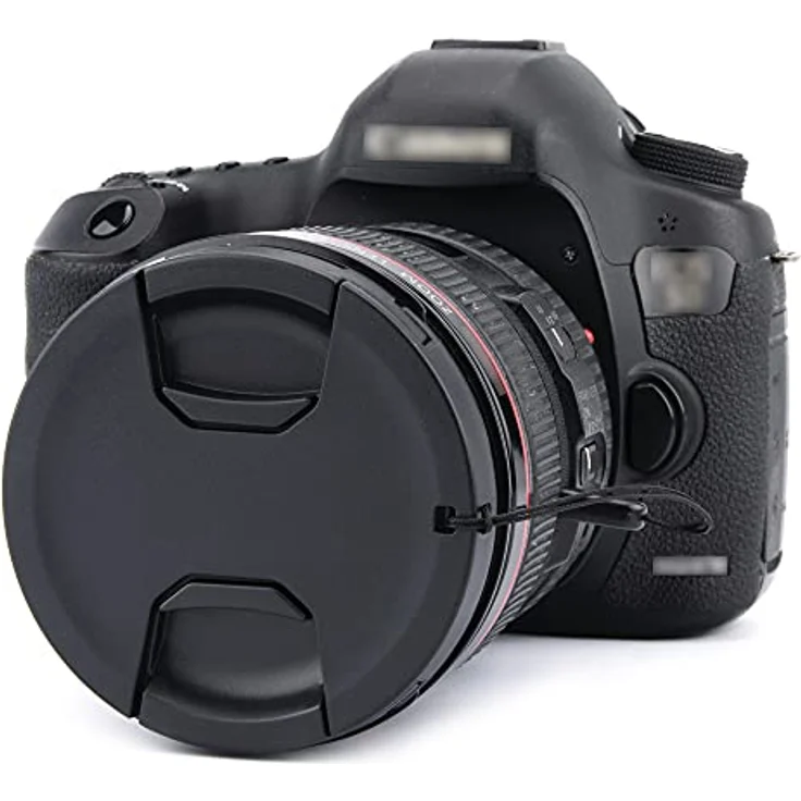 PROfezzion 2 Stück 77mm Objektivdeckel mit Halteband Kordel für Canon EOS 6D 5D Mark IV, Nikon D750 D780 und weitere Objektive mit 77mm Filtergewinde – Bild 4
