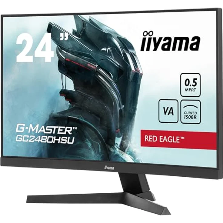 iiyama G-Master Red Eagle GC2480HSU-B1 Curved Gaming Monitor, Full-HD, 180Hz, Schwarz – Bild 3