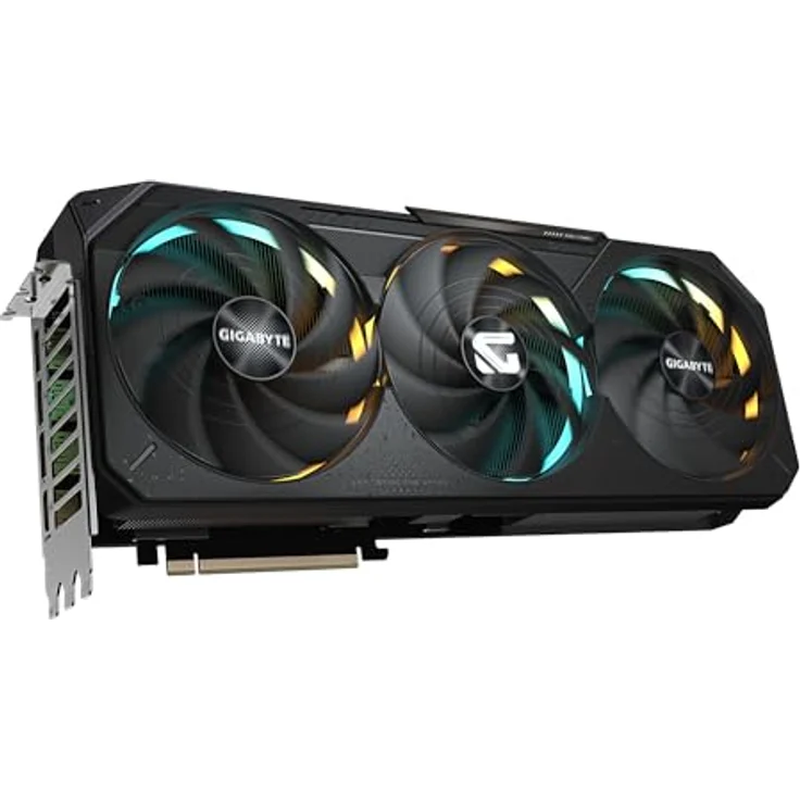 Gigabyte GeForce RTX 5080 Gaming OC 16G Grafikkarte - 16GB GDDR7, 256 Bit, PCI-E 5.0, 2730MHz Core Clock, 3 x DisplayPort, 1 x HDMI, GV-N5080GAMING OC-16GD, RGB Halo, WINDFORCE Kühlsystem, Dual BIOS - Schwarz – Bild 3