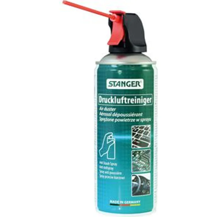 Stanger Druckluftspray 55030001 Druckluftreiniger, brennbar, mit Sprührohr, 400ml