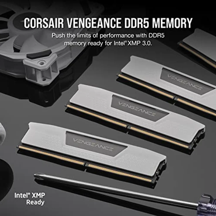 CORSAIR Vengeance DDR5 RAM 32GB (2x16GB) 6000MHz CL36 Intel XMP iCUE-Kompatibler Computerspeicher - Weiß (CMK32GX5M2E6000C36W) – Bild 2