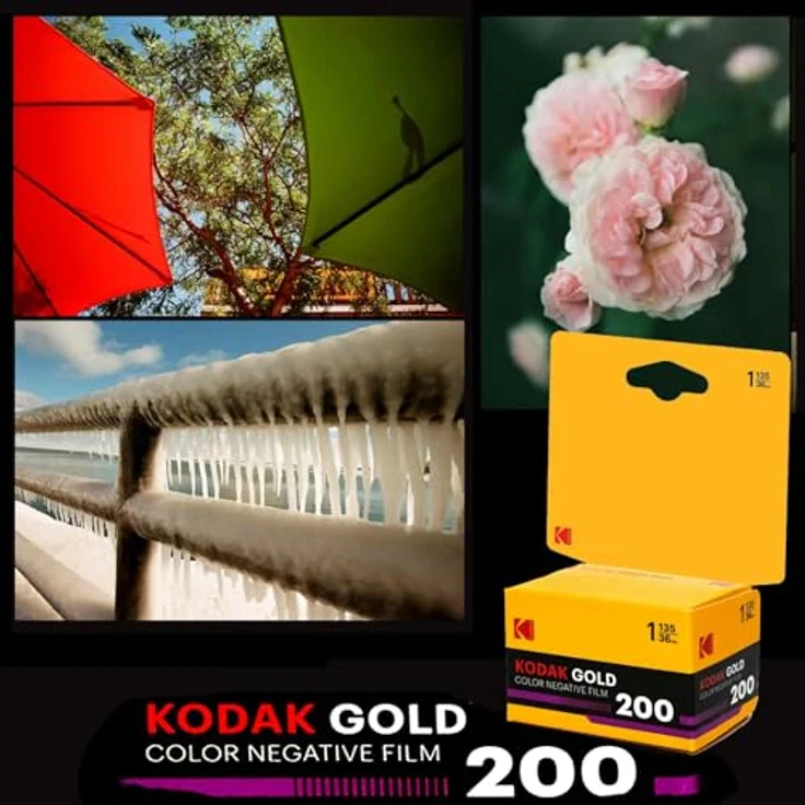 KODAK Eastman Gold 200 135-Film, Farbnegativfilm mit 36 Exposures, ISO 200, feinkörnige Bildqualität, lebendige Farben – Bild 2