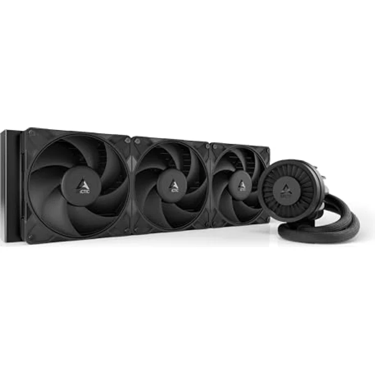 ARCTIC Liquid Freezer III Pro 420, AIO CPU Wasserkühler mit 3x140 mm Lüftern, 38 mm Radiator, PWM-Pumpe und integriertem VRM-Lüfter, kompatibel mit AMD AM5/AM4 und Intel LGA1851/1700, Schwarz – Bild 1