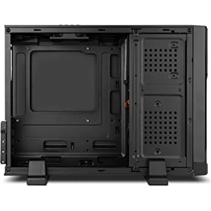 NOX LITE070 - NXLITE070 Mini-Tower mit Netzteil 500 W, USB 3.0, Lüfter 80 mm, Micro ATX, ITX, Frontpanel mit gebürsteter Optik, Schwarz – Bild 4