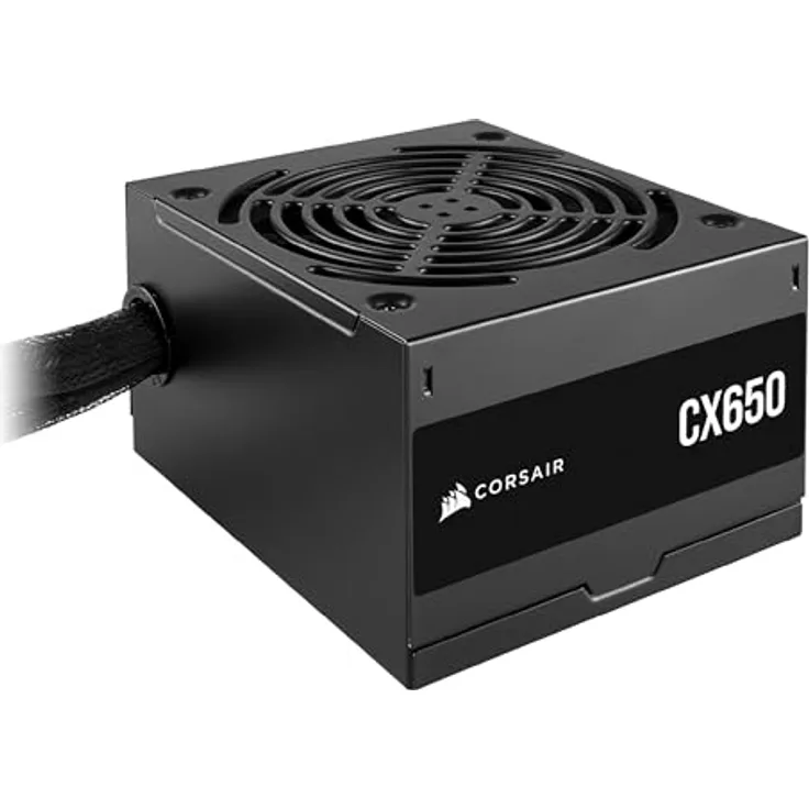 CORSAIR CX650 ATX 650W Netzteil - 80 Plus Bronze Zertifiziert - Geräuscharm - Ummantelte Kabel - Nicht Modular - EU - Schwarz