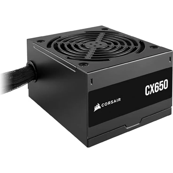 CORSAIR CX650 ATX 650W Netzteil - 80 Plus Bronze Zertifiziert - Geräuscharm - Ummantelte Kabel - Nicht Modular - EU - Schwarz – Bild 1
