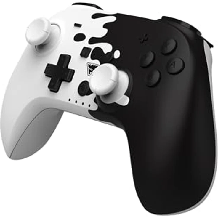 DRAGON SHOCK PopTop Compact Wireless Controller, OLED-Style, Schwarz/Weiß, für Nintendo Switch, Switch OLED, PC mit Turbo-Funktion und Vibrationsanpassung – Bild 1