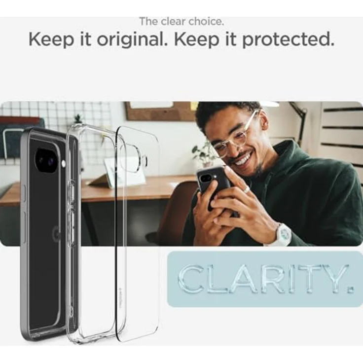 Spigen Ultra Hybrid Hülle Kompatibel mit Google Pixel 9a -Crystal Clear, Handyhülle mit PC Platte und TPU-Rahmen – Bild 3