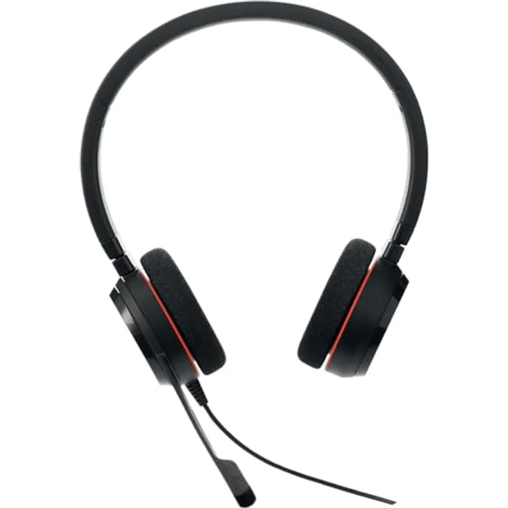 Jabra Evolve 20 Stereo Headset - Microsoft Zertifizierte Kopfhörer für VoIP Softphone mit passiver Geräuschunterdrückung - USB-C/A - Schwarz – Bild 2