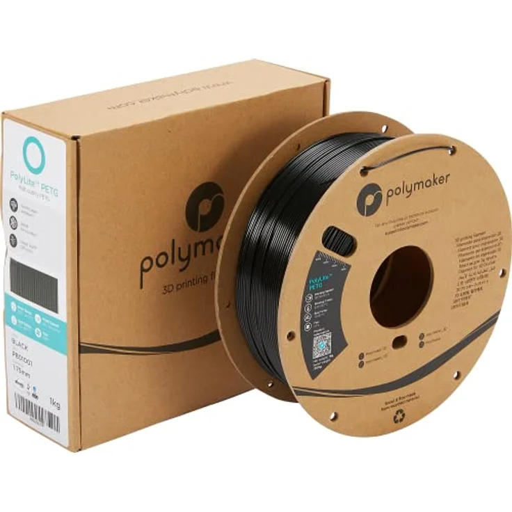 Polymaker PolyLite PETG Schwarz, 3D-Druckfilament, 1,75mm, 1kg, hohe Zuverlässigkeit und Vielseitigkeit – Bild 5