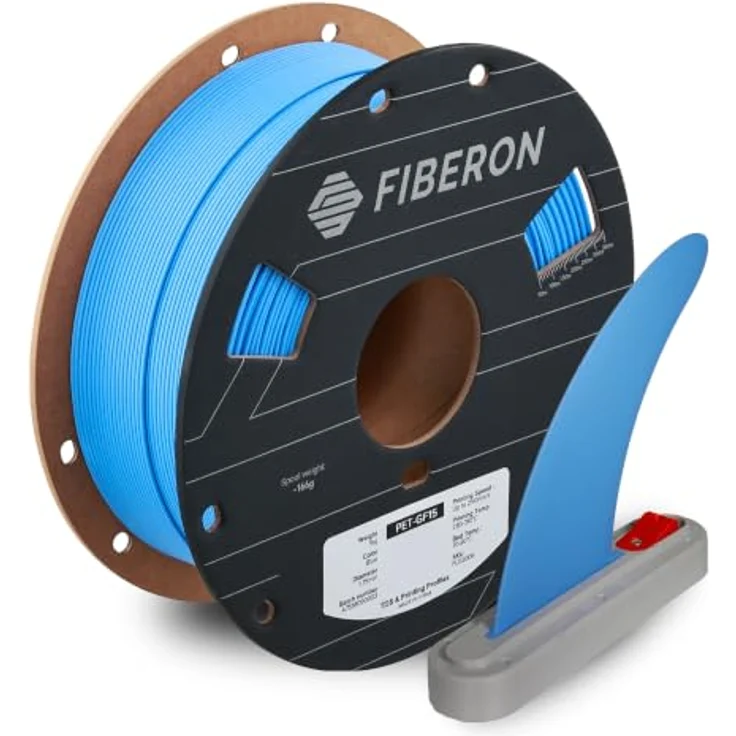 Polymaker Fiberon Blue PET-GF15 3D-Drucker-Filament, 1,75 mm, 1 kg, 15% glasfaserverstärkt, hohe Festigkeit, Hitzebeständigkeit, AMS-kompatibel – Bild 1