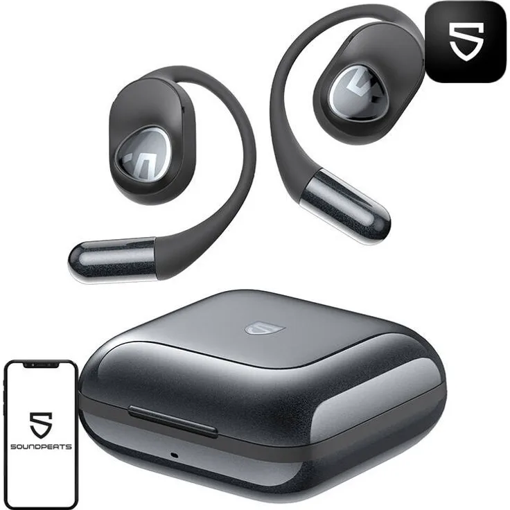 SoundPEATS GoFree2+ Kabellose Kopfhörer TWS in Schwarz mit LDAC™ Technologie