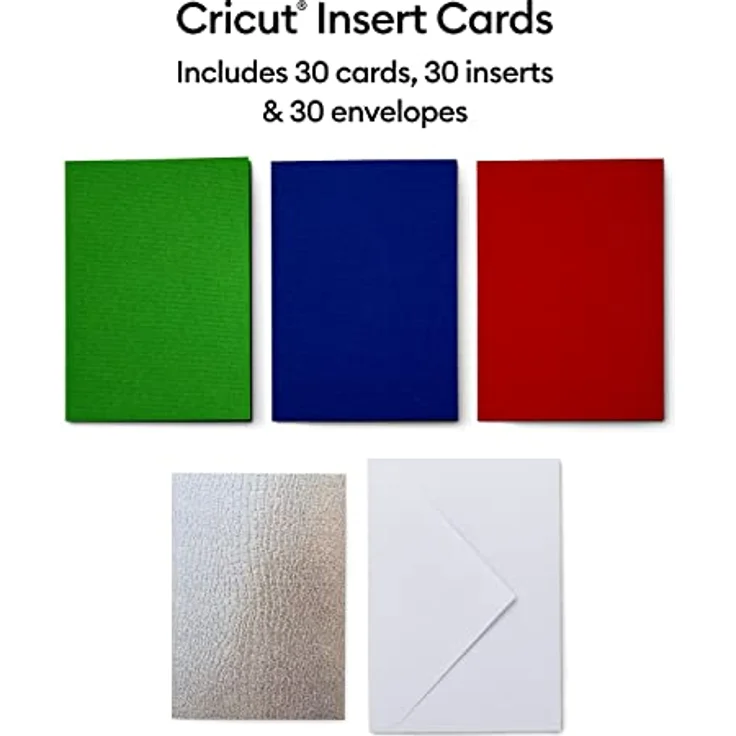 Cricut Insert Cards Rainbow R40, Kartenset in Rot, Blau und Grün mit klebstofffreiem Design für personalisierte Grußkarten – Bild 2