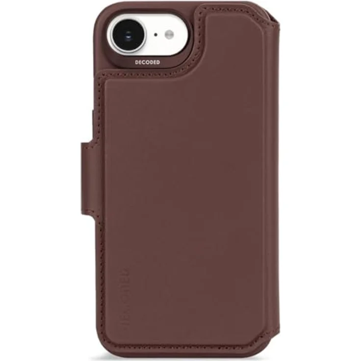 Decoded Leather Detachable Wallet iP 16e, Magnetische Ledertasche aus Vollnarbenleder mit Kartenfächern, Chocolate Brown – Bild 1