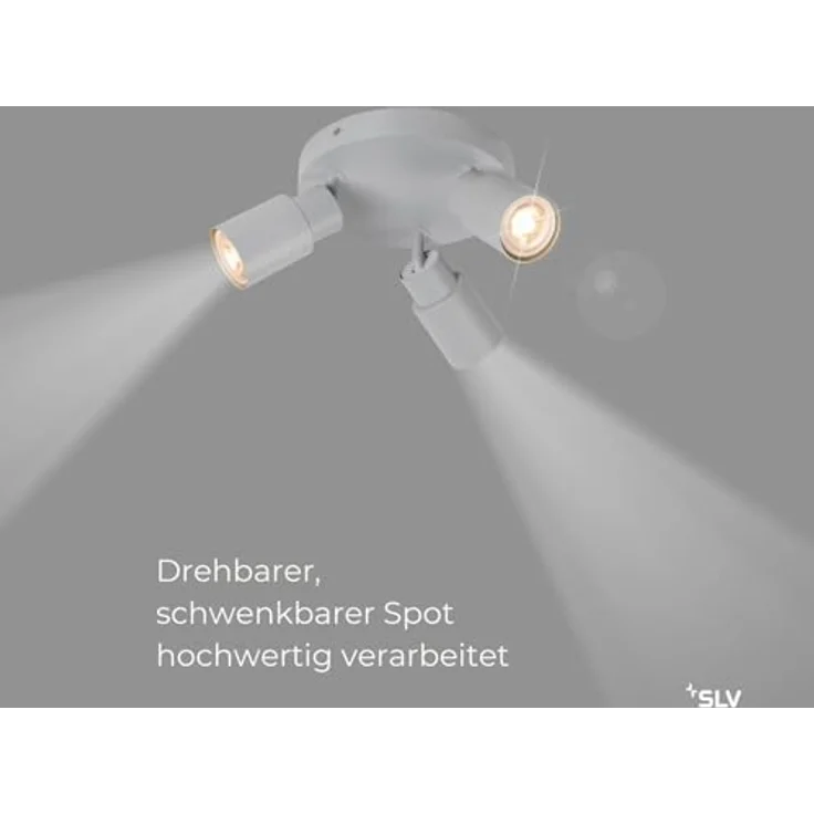 SLV PURI 2.0 TUBE, Deckenleuchte, Wandleuchte, Grau - Flexibel dreh- und schwenkbar, industrieller Look, Aluminium und Kunststoff, Erschaffung individueller Lichtakzente – Bild 3