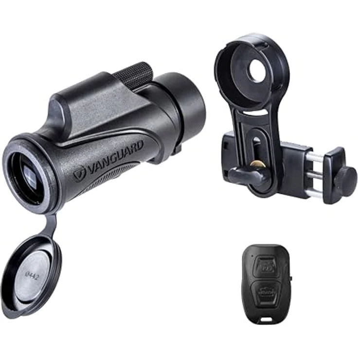 Vanguard VESTA 8320M, Fernglas 8x32 mm, wasserdicht, mit Smartphone-Adapter und Bluetooth-Fernbedienung, kompakt und leistungsstark – Bild 1