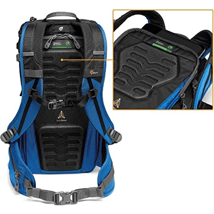 Lowepro PhotoSport BP 24L AW III, Wander Kamerarucksack für Spiegellose, seitlicher Zugriff, herausnehmbarer Kameraeinsatz und Zubehörgurtsystem, Blau un Schwarz, kompatibel mit Sony α7 – Bild 4