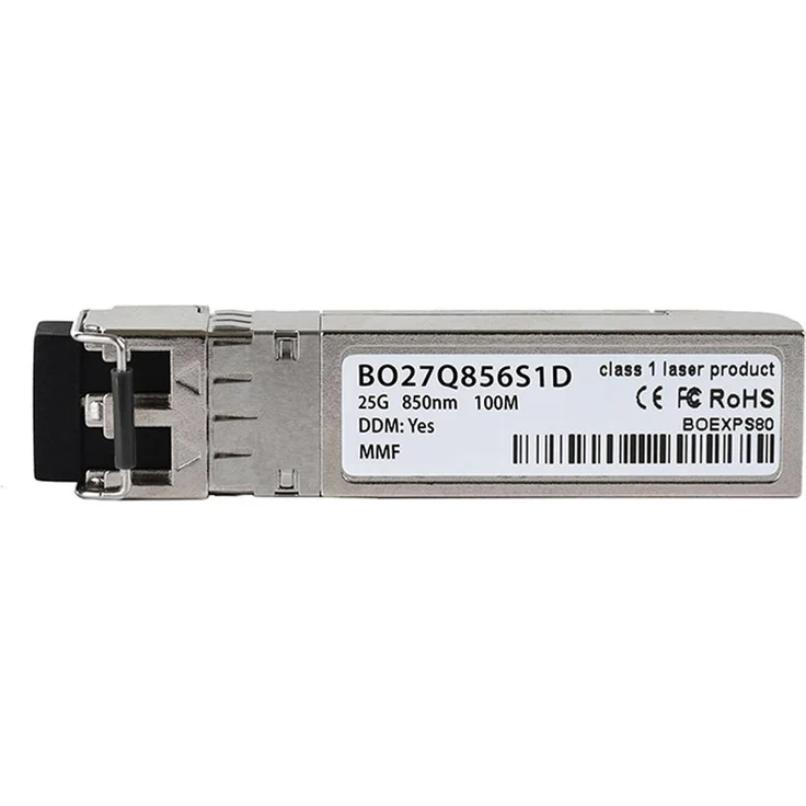 BlueOptics SFP-25G-SR-S kompatibler SFP28 BO27Q856S1D, 25GBASE-SR Transceiver mit LC Duplex Anschluss, Silber
