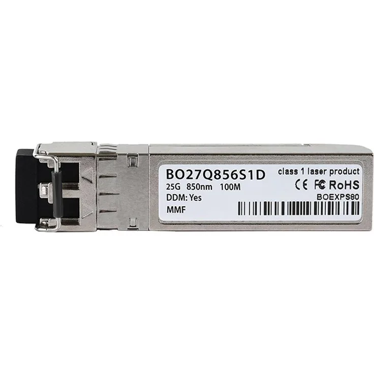 BlueOptics SFP-25G-SR-S kompatibler SFP28 BO27Q856S1D, 25GBASE-SR Transceiver mit LC Duplex Anschluss, Silber