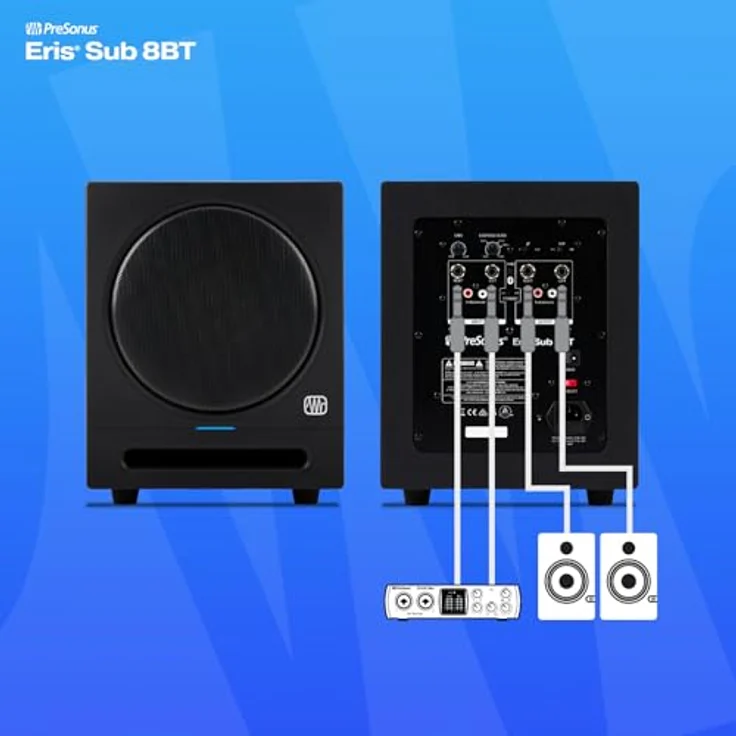 PreSonus Eris Sub 8BT – Aktiver 8" Studio-Subwoofer mit Bluetooth für Multimedia, Gaming und Musikproduktion in Studioqualität – Bild 3