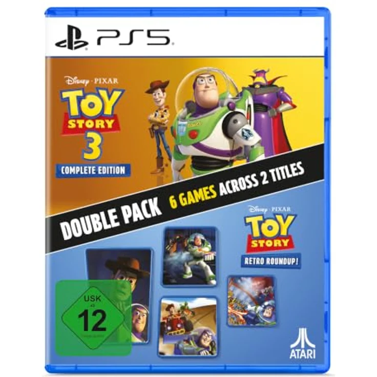 ATARI Toy Story 3 Complete + Retro Roundup! Double Pack, für PlayStation 5, 11 Spiele, 4K Grafiken, Zwei-Spieler-Coop Modi – Bild 1