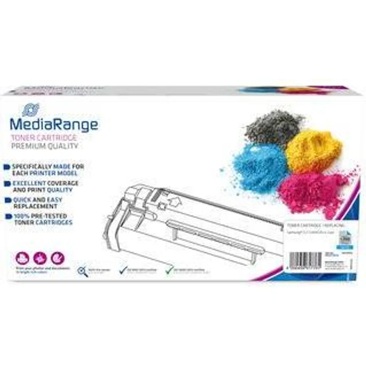 MediaRange Tonerkassette für Samsung CLT-C404S/ELS (C), hochleistungsfähiger Druckkartusche in Cyan, hervorragende Druckqualität