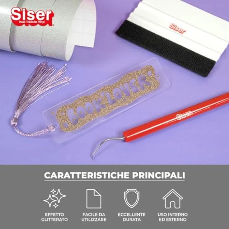 Siser EasyPSV® Glitter, selbstklebende Glitzerfolie in Gold für Innen- und Außenanwendungen – Bild 4