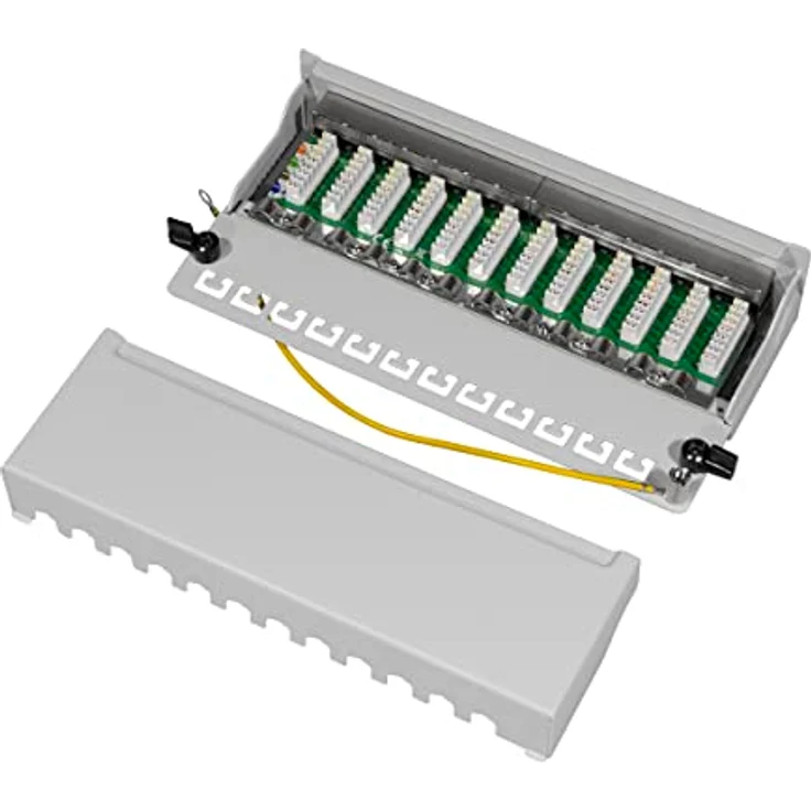 LogiLink NP0019, 12 Port Patch-Panel CAT 6a für 10 Gigabit Ethernet, Wand- oder Tischmontage – Bild 5