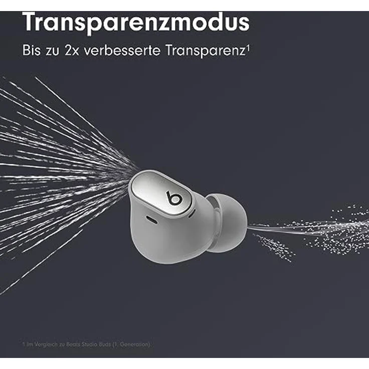 Beats Studio Buds + (2023) – Komplett kabellose Noise Cancelling In-Ear Kopfhörer, verbesserte Apple & Android Kompatibilität, Schweiß-beständige Bluetooth Kopfhörer - Space Silber – Bild 5