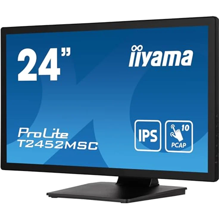 iiyama ProLite T2452MSC-B1 23,8" IPS LED Monitor FullHD 10 Punkt Multitouch kapazitiv HDMI DP USB3.0 7H Anti-Fingerprint schwarz – Bild 4