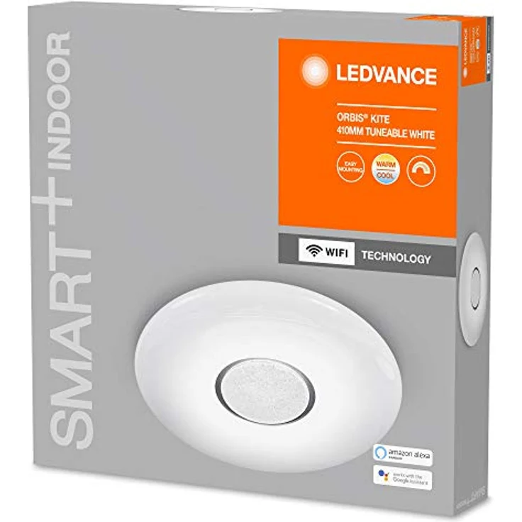 LEDVANCE SMART+ WIFI ORBIS KITE Smarte LED Wand-und Deckenleuchte für Innen mit WiFi Technologie, Lichtfarbe änderbar (3000K-6500K), Weiss, 410mm, Kompatibel mit Google und Alexa Voice Control – Bild 4