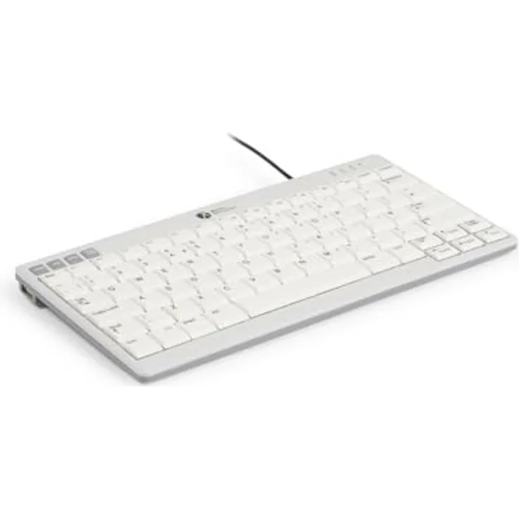 BakkerElkhuizen Tastatur UltraBoard 950 V2 Compact (DE) - Platzsparende QWERTZ-Tastatur, ergonomisches Design, USB-Anschluss