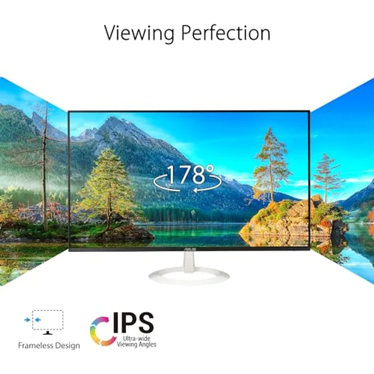 ASUS Eye Care VZ27EHF-W - 27 Zoll Full HD Monitor - 100 Hz, 1ms MPRT, Flicker-Free, Adaptive Sync - Weiß – Bild 2