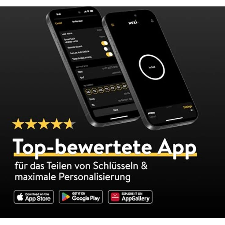 NUKI Smart Lock Pro (5. Generation), Smartlock mit WLAN, Auto Unlock, Edelstahlgehäuse, Silber – Bild 6