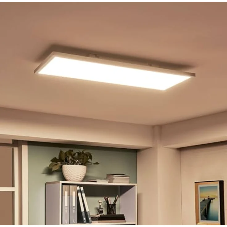 Lampenwelt Arcchio LED Panel 'Philia' dimmbar mit Fernbedienung (Modern) in Weiß für Wohnzimmer & Esszimmer, Bürolampe, Deckenlampe - Energiesparende Deckenleuchte mit Dimmer und Fernbedienung – Bild 3