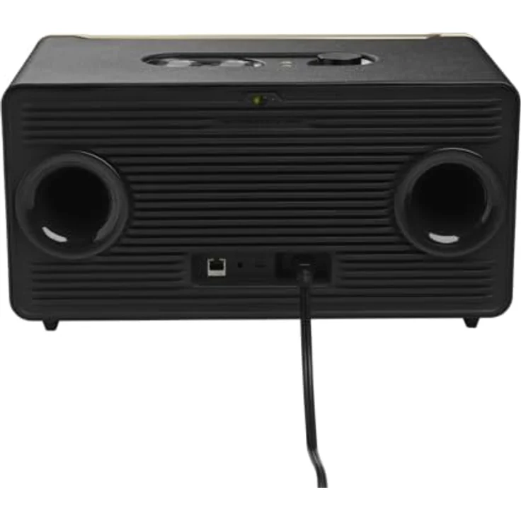 JBL Authentics 500 Hi-Fidelity Smart Home Lautsprecher – 70er Jahre Retro-Design Bluetooth Box – Mit Google Assistant, Kompatibel mit Amazon Alexa, AirPlay One App – Schwarz – Bild 4