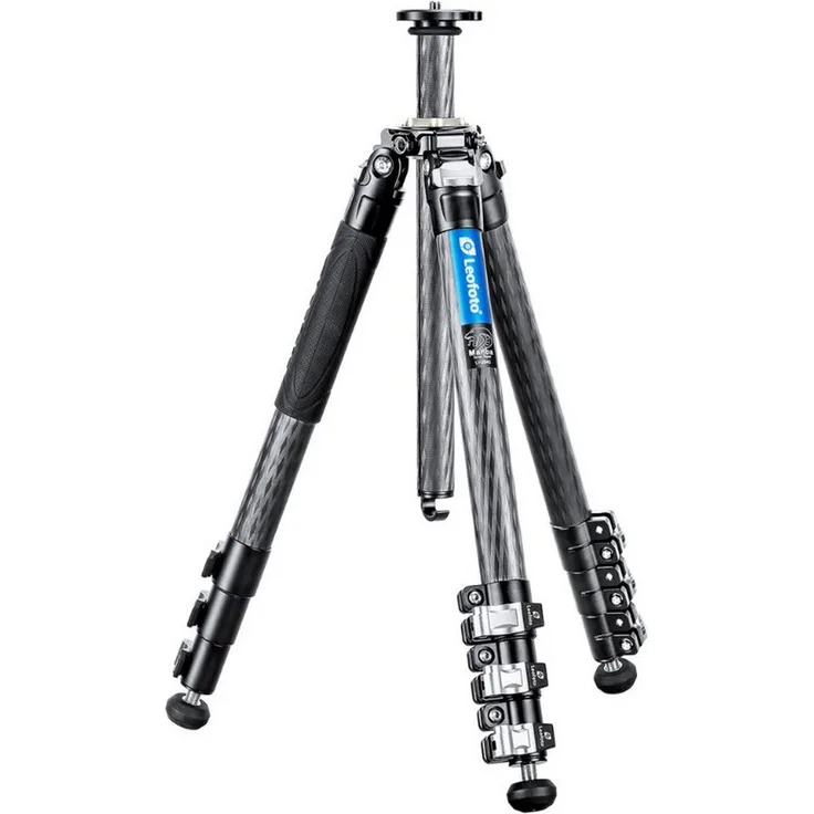 Leofoto LV-284C Manba, Carbon-Dreibeinstativ mit Mittelsäule, verstellbare Höhe und Gummifüße