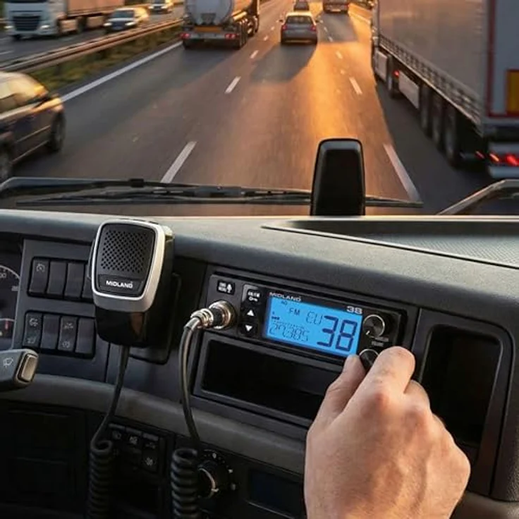 Midland 38 CB-Funkgerät, mit 5"-LCD-Display, 12/24 V, Rauschunterdrückung und VOX-System – Bild 5