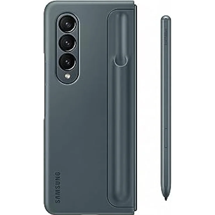 Samsung Standing Cover EF-OF93P für das Galaxy Z Fold4 | Smartphone Cover, Handy-Hülle inklusive S Pen und Ersatzspitzen, Schutz Case, stoßfest, Graygreen – Bild 3