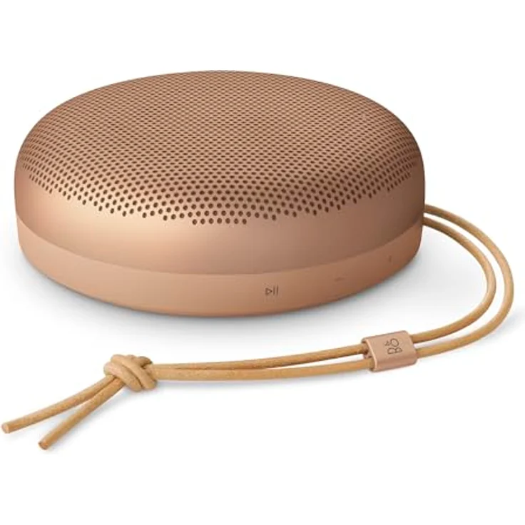 Bang & Olufsen Beosound A1 (3. Generation), Tragbarer wasserdichter Bluetooth-Lautsprecher mit 3 Mikrofonen, Cradle-to-Cradle-Zertifiziert - Honey Tone, bis zu 24 Stunden Akkulaufzeit – Bild 1